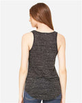 BELLA + CANVAS 8805 Women's Flowy V-Neck Tank - Black Marble - model back