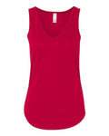 BELLA + CANVAS 8805 Women's Flowy V-Neck Tank - Red - front