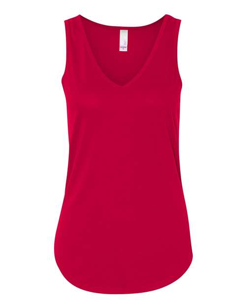 BELLA + CANVAS 8805 Women's Flowy V-Neck Tank - Red - front