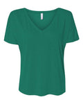 BELLA + CANVAS 8815 Women’s Slouchy V-Neck Tee - Kelly - front