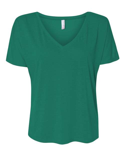 BELLA + CANVAS 8815 Women’s Slouchy V-Neck Tee - Kelly - front