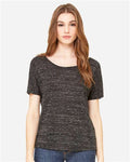 BELLA + CANVAS 8816 Women’s Slouchy Tee - Black Marble - model front