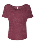 BELLA + CANVAS 8816 Women’s Slouchy Tee - Maroon Marble - front