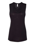 BELLA + CANVAS 8803 Women's Flowy Scoop Muscle Tank - Black - front