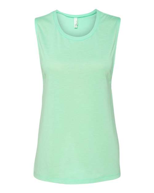 BELLA + CANVAS 8803 Women's Flowy Scoop Muscle Tank - Mint - front