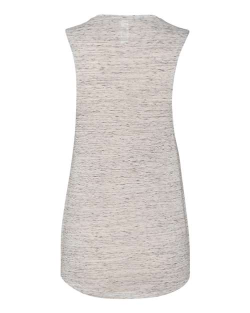 BELLA + CANVAS 8803 Women's Flowy Scoop Muscle Tank - White Marble - back