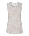BELLA + CANVAS 8803 Women's Flowy Scoop Muscle Tank - White Marble - front