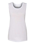 BELLA + CANVAS 8803 Women's Flowy Scoop Muscle Tank - White - front