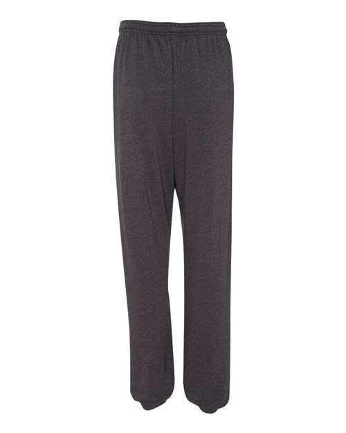 BELLA + CANVAS 3737 Unisex Sponge Fleece Long Scrunch Pants - Dark Grey Heather - back