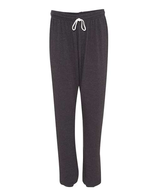 BELLA + CANVAS 3737 Unisex Sponge Fleece Long Scrunch Pants - Dark Grey Heather - front