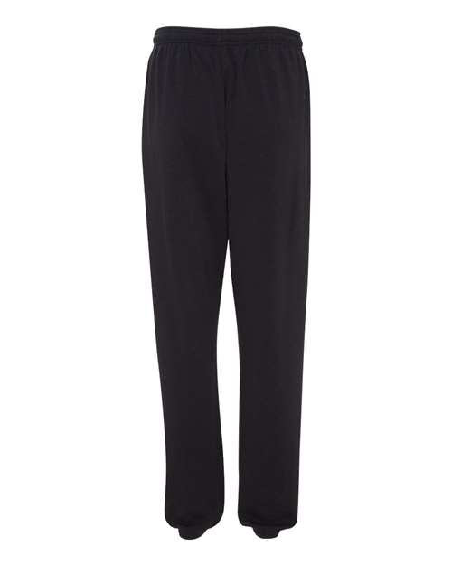 BELLA + CANVAS 3737 Unisex Sponge Fleece Long Scrunch Pants - Black - back