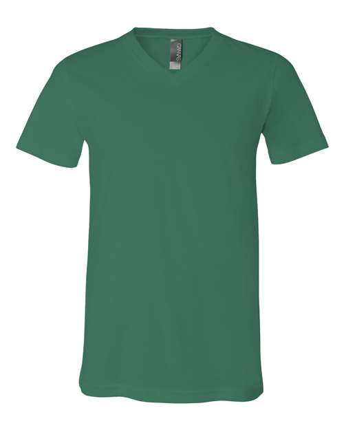 Bella + Canvas 3005 Jersey V-Neck Tee - Kelly - front