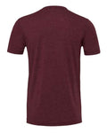 Bella+Canvas 3413 Unisex Triblend Short Sleeve Tee - Maroon Triblend - back