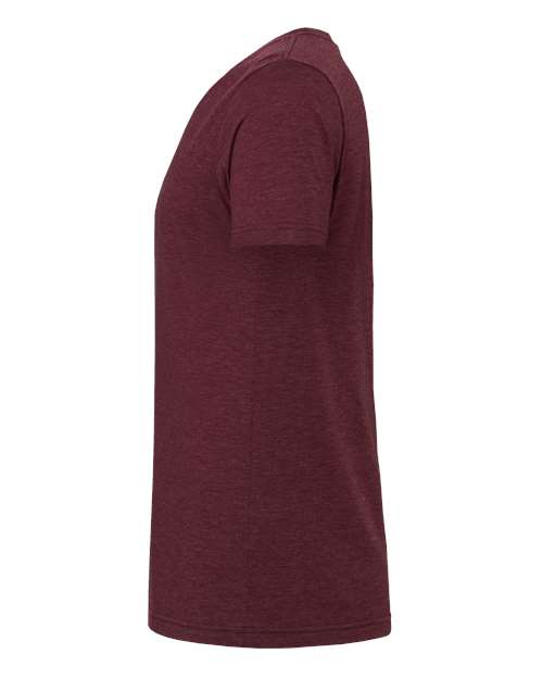 Bella+Canvas 3413 Unisex Triblend Short Sleeve Tee - Maroon Triblend - side