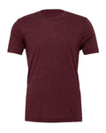 Bella+Canvas 3413 Unisex Triblend Short Sleeve Tee - Maroon Triblend - flat front