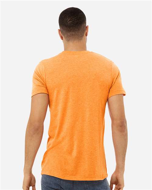 Bella+Canvas 3413 Unisex Triblend Short Sleeve Tee - Orange Triblend - model back