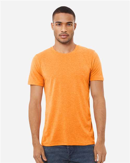 Bella+Canvas 3413 Unisex Triblend Short Sleeve Tee - Orange Triblend - model front