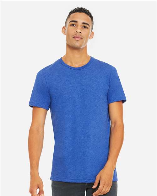 Bella+Canvas BC3413 Unisex Triblend Short Sleeve Tee - True Royal Triblend - model front