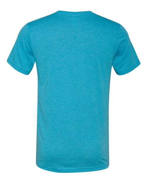 Bella + Canvas 3415 Triblend V-Neck Tee - Aqua Triblend - back