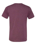 Bella + Canvas 3415 Triblend V-Neck Tee - Maroon Triblend - back
