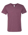 Bella + Canvas 3415 Triblend V-Neck Tee - Maroon Triblend - front
