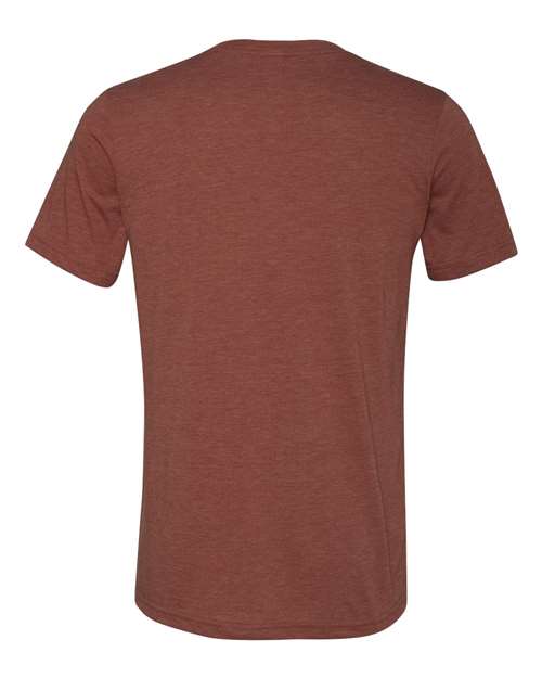 Bella + Canvas 3415 Triblend V-Neck Tee - Clay Triblend - back