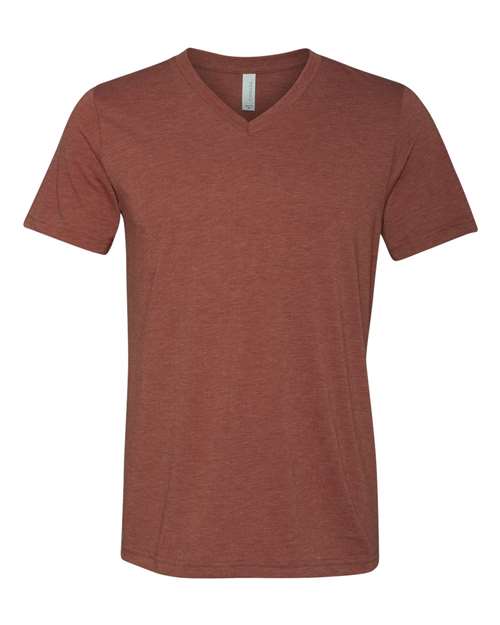 Bella + Canvas 3415 Triblend V-Neck Tee - Clay Triblend - front