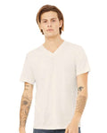 Bella + Canvas 3415 Triblend V-Neck Tee - Oatmeal Triblend - model front