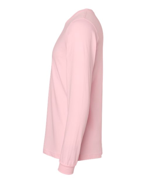 Bella+Canvas 3501 Unisex Jersey Long Sleeve Tee - Pink - side
