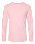 Bella+Canvas 3501 Unisex Jersey Long Sleeve Tee - Pink - flat front