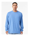 Bella+Canvas 3501 Unisex Jersey Long Sleeve Tee - Carolina Blue - model front