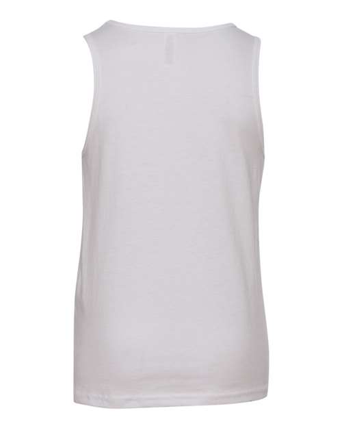 BELLA + CANVAS 3480Y Youth Jersey Tank - White - back