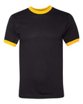 Augusta Sportswear 710 Unisex 50/50 Ringer T-Shirt - Black/ Gold - front