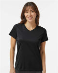 Augusta Sportswear 1790 Women's Nexgen Performance V-Neck T-Shirt - Black - model front