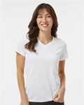 Augusta Sportswear 1790 Women's Nexgen Performance V-Neck T-Shirt - White - model front