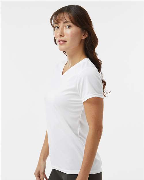 Augusta Sportswear 1790 Women's Nexgen Performance V-Neck T-Shirt - White - model side