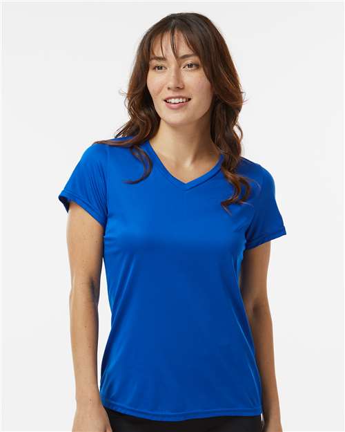 Augusta Sportswear 1790 Women's Nexgen Performance V-Neck T-Shirt - Royal - model front
