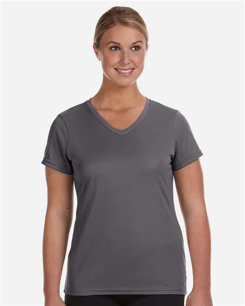 Augusta Sportswear 1790 Women's Nexgen Performance V-Neck T-Shirt - Graphite - model front