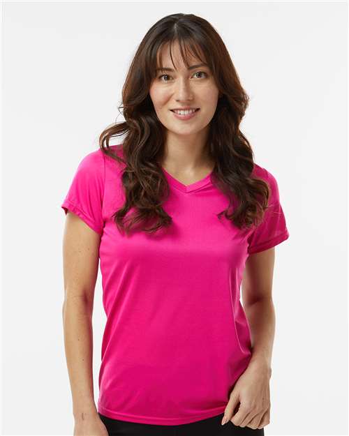 Augusta Sportswear 1790 Women's Nexgen Performance V-Neck T-Shirt - Power Pink - model front