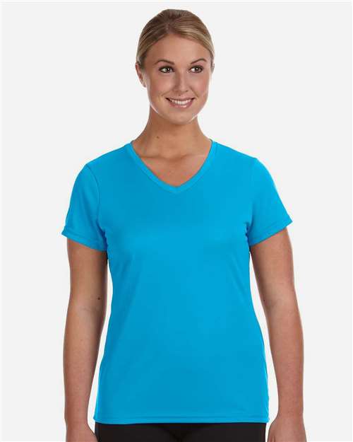 Augusta Sportswear 1790 Women's Nexgen Performance V-Neck T-Shirt - Power Blue - model front