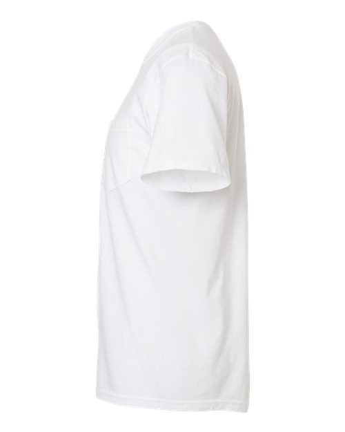 Comfort Colors 6030 Unisex Garment-Dyed Heavyweight Pocket T-Shirt - White - side