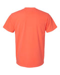 Comfort Colors 6030 Unisex Garment-Dyed Heavyweight Pocket T-Shirt - Neon Red Orange - back