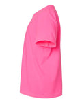 Comfort Colors 9018 Youth Garment-Dyed Heavyweight T-Shirt - Neon Pink - side