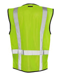 Kishigo 1509 Unisex Black Bottom Mesh Class 2 Vest - Lime - back