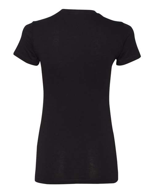 Bella + Canvas 6004 Women's Slim Fit Tee - Solid Black Blend - back