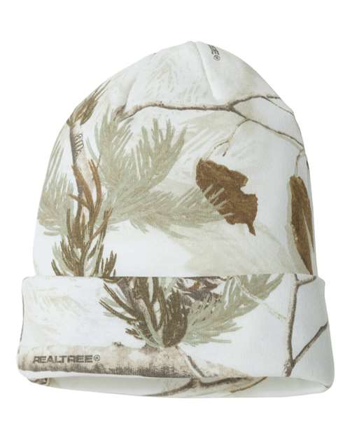 Kati LCB12 12" Licensed Camo Cuffed Beanie - White Realtree AP - back
