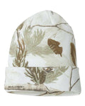 Kati LCB12 12" Licensed Camo Cuffed Beanie - White Realtree AP - front