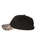Kati LC25 Solid Crown with Camo Bill Cap - Black/ Realtree AP - side