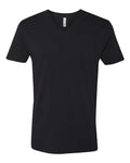 Next Level 3200 Unisex Cotton V-Neck T-Shirt - Black - front