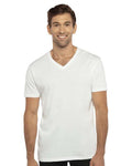 Next Level 3200 Unisex Cotton V-Neck T-Shirt - White - model front
